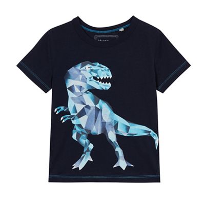 Boys' navy graphic dinosaur print t-shirt